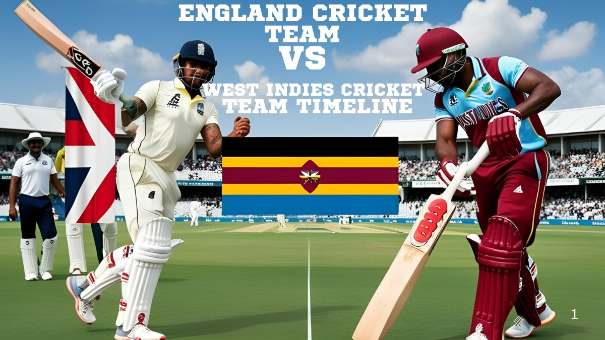 England Cricket team vs West Indies Cricket team timeline